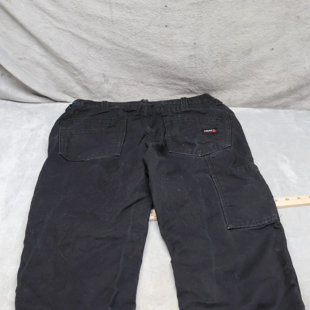 Ariat FR Pants Mens 29x36 Black Low Rise M4 Boot Cut Flame Resistant Rugged Work